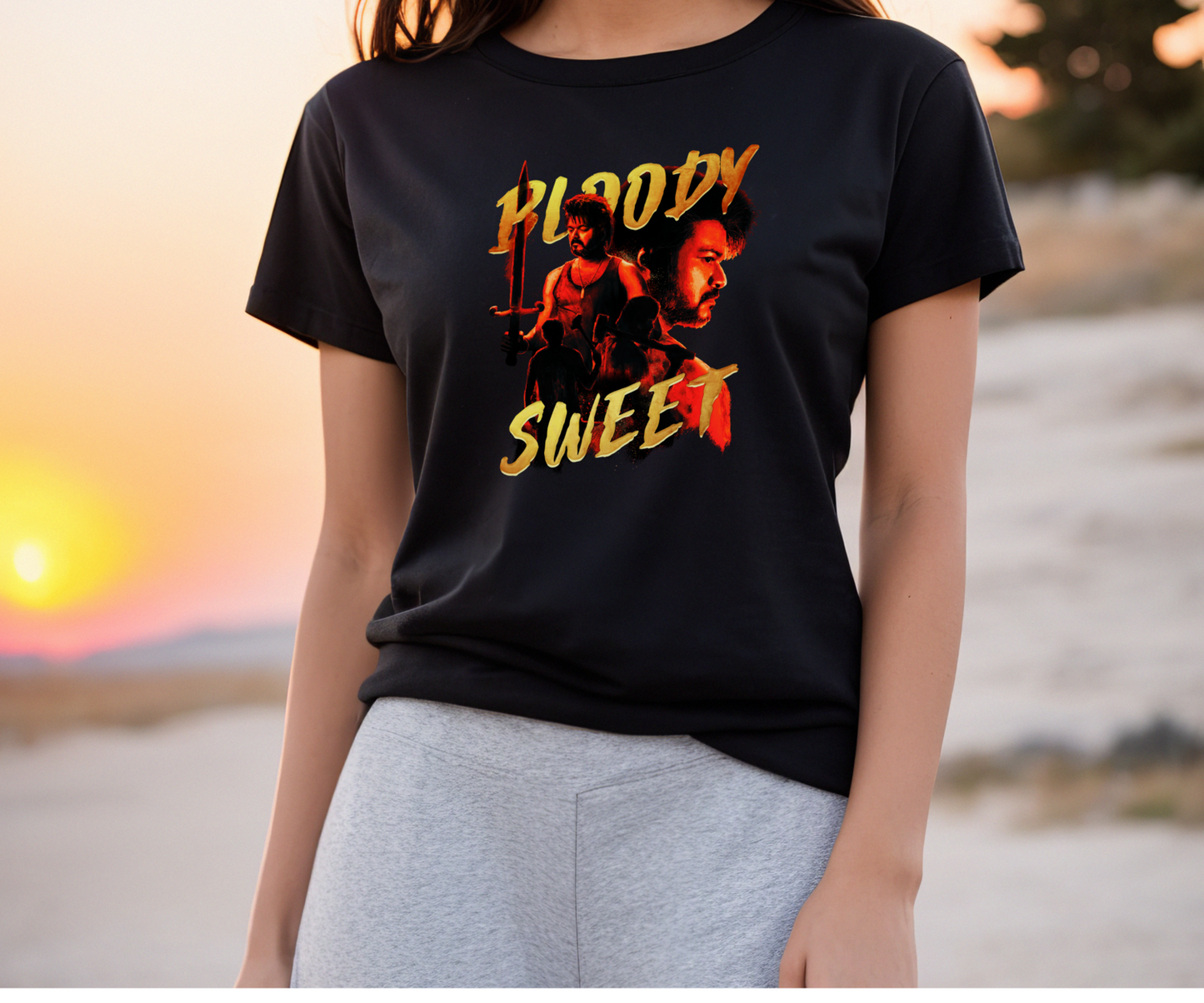 Leo Unisex Tee | Thalapathy67| Vijay Fans T-shirt | Leo Tamil movie| Tamil Prints | Bloody Sweet