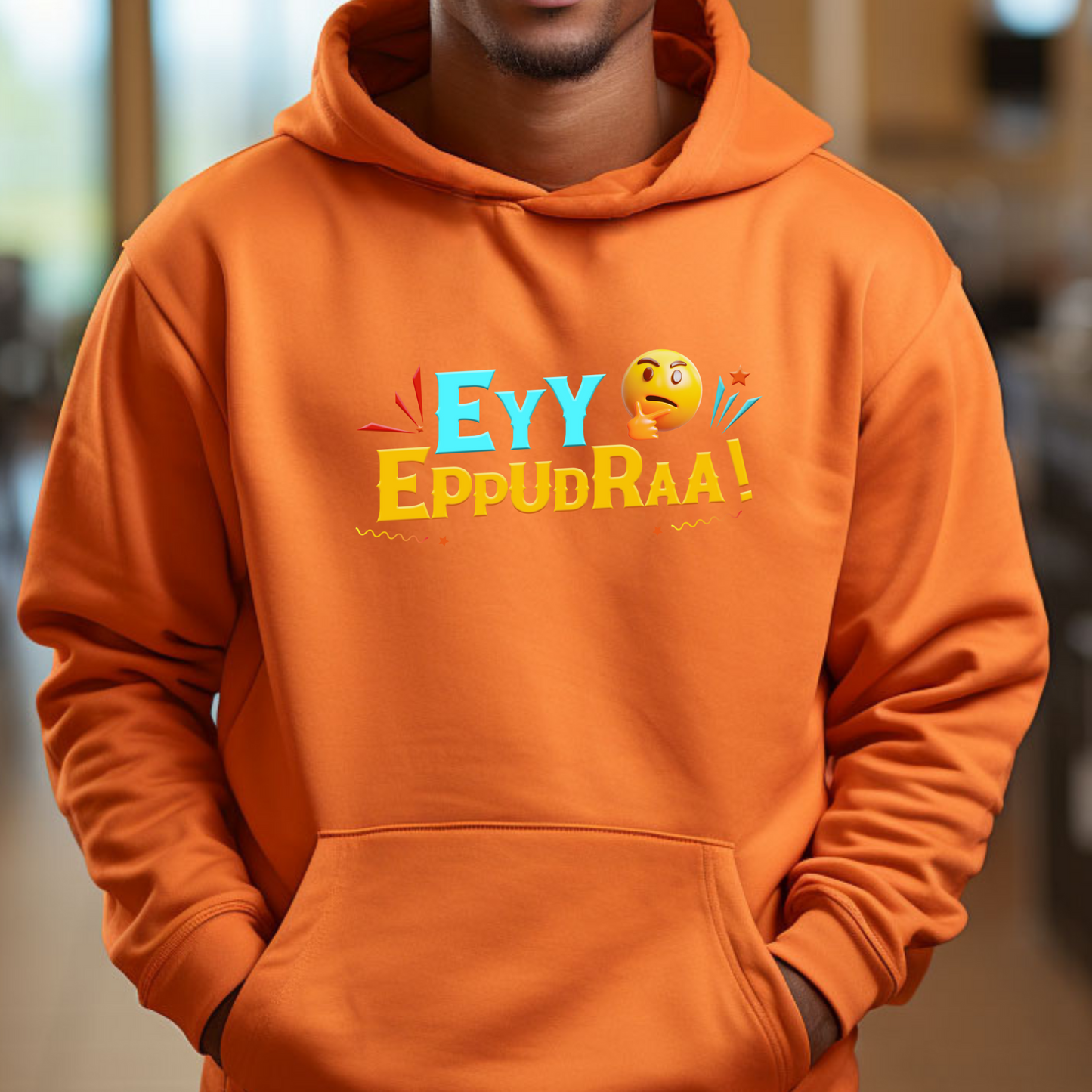 Unisex Heavy Blend Hooded Sweatshirt | Tamil funny meme printed Hoodie for Men and Women | Ey Eppuraa meme printed Hoodie | Fun and casual Fall wear