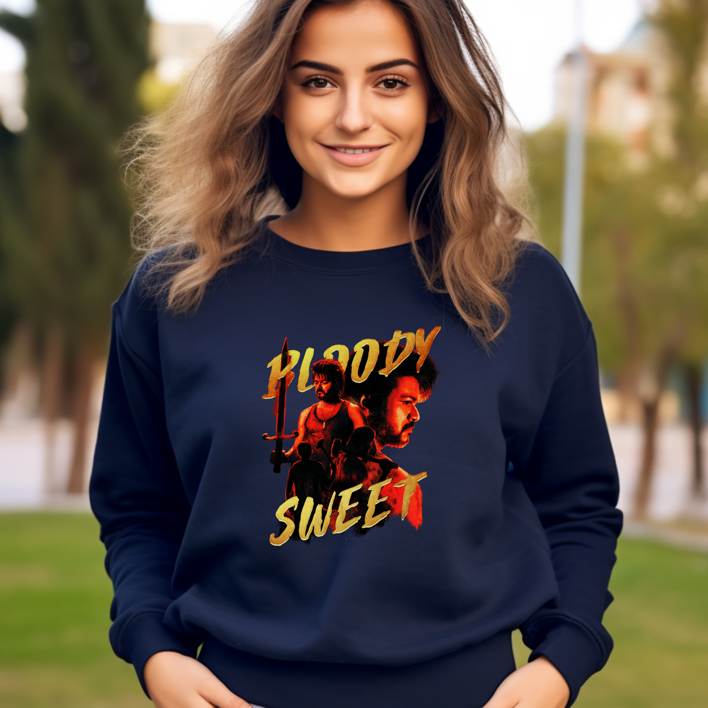 Leo Unisex Sweatshirt | Thalapathy67|Bloody Sweet | Vijay Fans Sweatshirt | Leo Tamil movie| Tamil Prints | Movie-buff Sweatshirt